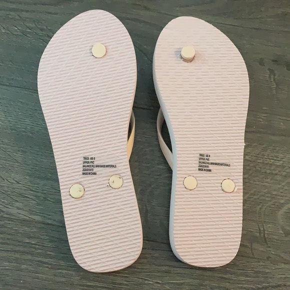 Bebe Light pink logo flip flops - Picture 2 of 4